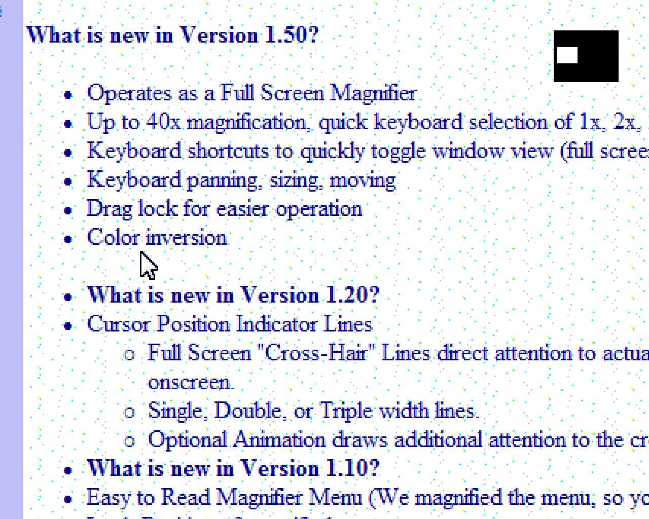 The Magnifier Window, basic operation
