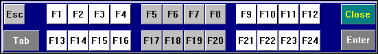 Build-A-Board On screen Keyboard Example 24 Function Key Layout