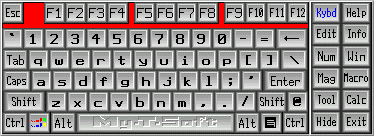 My-T-Soft on-screen keyboard with control panel open in size 8