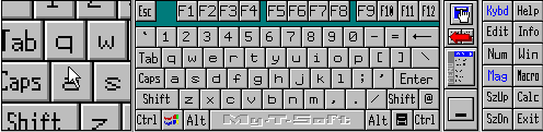 My-T-Soft on-screen keyboard with Magnifier Open